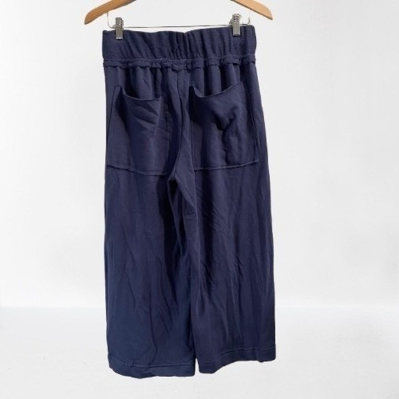 NEW Free People Beach Essential Gaucho Womens Pants Celestial Indigo Navy Medium - Picture 6 of 6